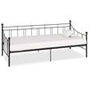vidaXL Cadre de lit de repos sans matelas noir m&eacute;tal 90x200 cm