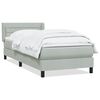 vidaXL Sommier &agrave; lattes de lit et matelas gris clair 100x220cm velours