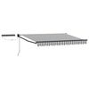 vidaXL Auvent r&eacute;tractable &eacute;lectrique Anthracite et blanc 3 x 2,5 m