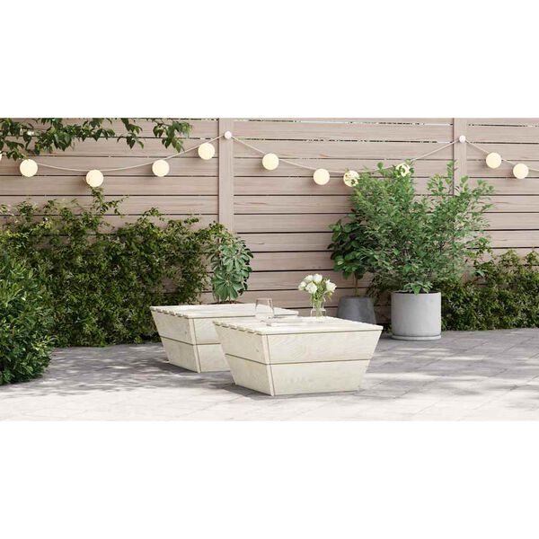 vidaXL Tables de jardin 2 pcs 60x60x30 cm Bois d'épicéa imprégné