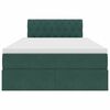 vidaXL Lit de Rangement avec matelas Vert foncé 120 x 200 cm Velours