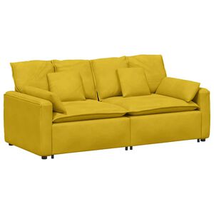 vidaXL Canap&eacute; modulable avec coussins jaunes