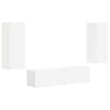 vidaXL Ensemble meuble TV 2 pc Blanc Bois d'ing&eacute;nierie