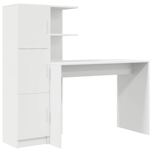 vidaXL Bureau 2 pcs Blanc