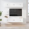 vidaXL Ensemble de meubles TV 7 pcs Blanc Bois d'ing&eacute;nierie