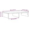 vidaXL Support de moniteur noir 50x27x10 cm bois d'ing&eacute;nierie
