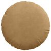 vidaXL Coussins de si&egrave;ge 2 pcs Marron &Oslash; 40 x 13 cm Velours