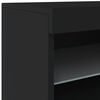 vidaXL Buffet avec lumières LED noir 123x37x67 cm