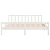 vidaXL Cadre de lit sans matelas blanc bois massif 160x200 cm