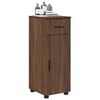 vidaXL Cabinet de salle de bain avec tiroir Ch&ecirc;ne brun 30 x 35 x 80 cm