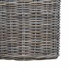 vidaXL Panier &agrave; plantes avec stockage 3 pcs Gris Kubu Rattan Kubu
