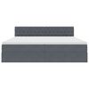 vidaXL Lit de Rangement avec matelas Gris foncé 200 x 200 cm Velours