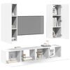 vidaXL Ensemble de meubles TV 4 pcs Blanc Bois d'ingénierie