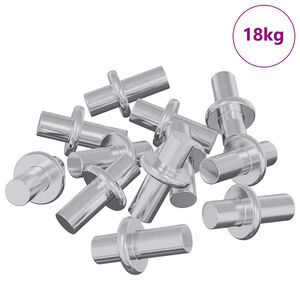 vidaXL Panneau de rayon 4500 pcs Argent&eacute; 8,6 x 8,6 x 14,6 mm Acier