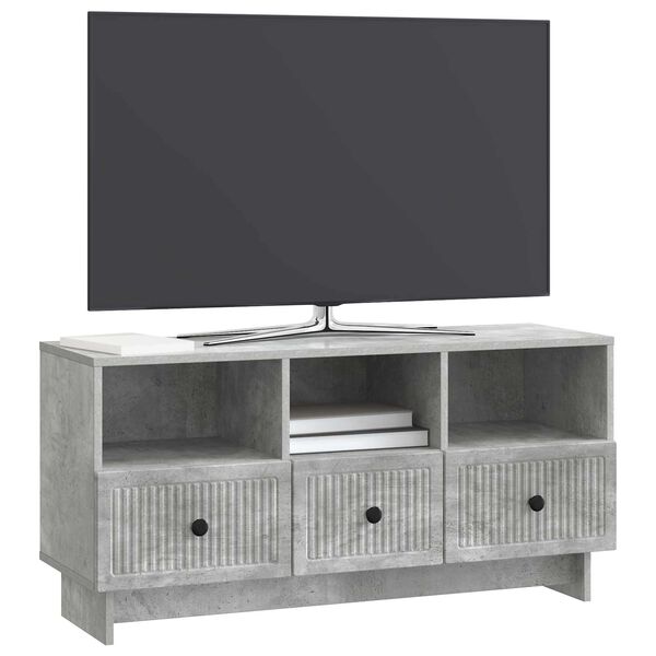 vidaXL Meuble TV Gris b&eacute;ton 102 x 34,5 x 50 cm Bois d'ing&eacute;nierie