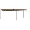 vidaXL Belvédère avec toit rétractable 600x300x233 cm Taupe