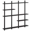 vidaXL &Eacute;tag&egrave;re Murale Ch&ecirc;ne noir 102 x 13,5 x 102,5 cm