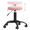 vidaXL Chaise de bureau pivotante rose velours
