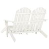 vidaXL Chaise de jardin Adirondack 2 places et repose-pied sapin blanc