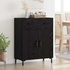 vidaXL Buffet Ch&ecirc;ne noir 69,5 x 34 x 90 cm Bois d'ing&eacute;nierie