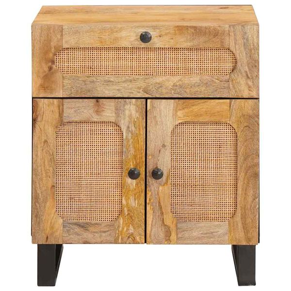 vidaXL Cabinet de chevet Naturel 50 x 33 x 60 cm Bois de mangue massif