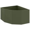 vidaXL Jardinière d'Angle Vert olive 60 x 60 x 35 cm Acier