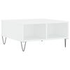 vidaXL Table basse blanc 60x60x30 cm bois d'ing&eacute;nierie