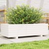 vidaXL Jardini&egrave;re blanc 90x40x26,5 cm bois de pin massif