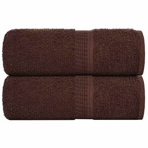 vidaXL Serviettes de toilette FROGN 2 pi&egrave;ces Marron 30x30 cm 360 g/m&sup2;
