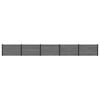 vidaXL Panneau de cl&ocirc;ture 5 pcs WPC et Aluminium Gris