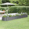 vidaXL Lit sur&eacute;lev&eacute; de jardin Acier galvanis&eacute; Anthracite