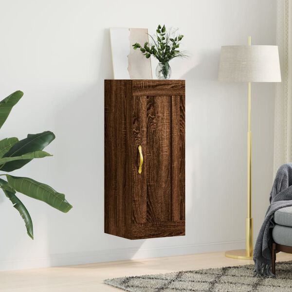 vidaXL Armoire murale ch&ecirc;ne marron 34,5x34x90 cm bois d'ing&eacute;nierie