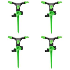 vidaXL Arroseurs rotatifs 4 pcs vert et noir 16x13,5x25,5 cm ABS et PP