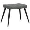 vidaXL Chaise de relaxation avec tabouret Gris fonc&eacute; Tissu