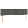 vidaXL T&ecirc;tes de lit Gris fonc&eacute; 180x5x78/88 cm Velours