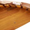 vidaXL Chaise longue &agrave; bascule avec coussin en bois massif d'acacia