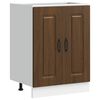 vidaXL Meuble bas pour &eacute;vier Kalmar ch&ecirc;ne marron bois d'ing&eacute;nierie