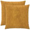 vidaXL Coussin 2 pc HEERLEN Jaune 80 x 80 cm Fleece en microfibre