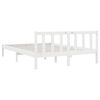 vidaXL Cadre de lit sans matelas blanc bois massif 140x200 cm
