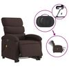 vidaXL Fauteuil inclinable de massage électrique Marron foncé Tissu