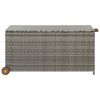 vidaXL Bo&icirc;te de rangement de jardin gris clair 120x65x61 cm rotin