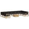 vidaXL Ensemble de canap&eacute;s d'ext&eacute;rieur 11 pc Blanc et noir