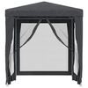 vidaXL Tente de fête avec 4 parois latérales en maille Anthracite 2x2m