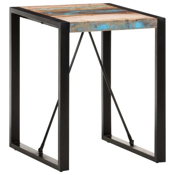 vidaXL Table à manger 60x60x75 cm Bois de récupération massif