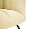 vidaXL Chaise &agrave; bascule avec repose-pied Cr&egrave;me Tissu