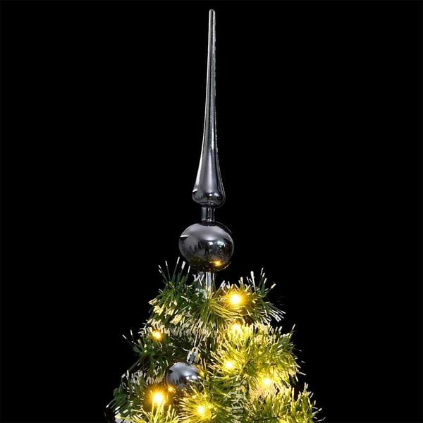 vidaXL Sapin de Noël artificiel 150 LED&boules&neige floquée 120 cm