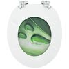 vidaXL Si&egrave;ge de toilette Goutte verte 44 x 38 cm Panneau MDF