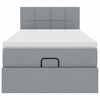 vidaXL Lit ottoman avec matelas et LED Gris clair 80x200cm tissu