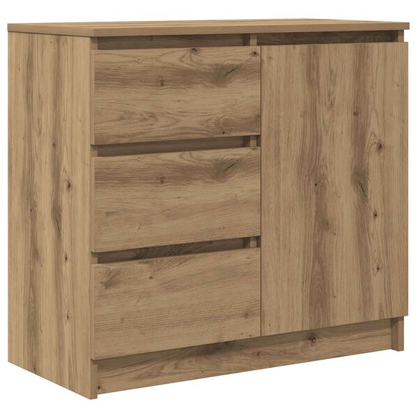 vidaXL Buffet avec tiroir ch&ecirc;ne artisanal 71x35x65 cm bois ing&eacute;nierie