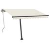 vidaXL Auvent manuel r&eacute;tractable sur pied 350x250 cm Cr&egrave;me